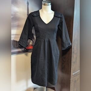 Chic Black 3/4 sleeve Dress